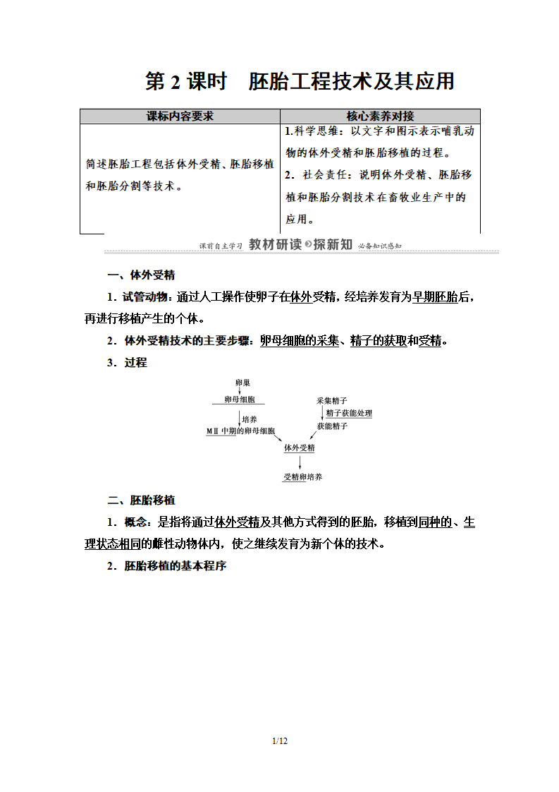 第2章 第3节 第2课时 胚胎工程技术及其应用 讲义【新教材】人教版（2019）高中生物选择性必修3_01.png
