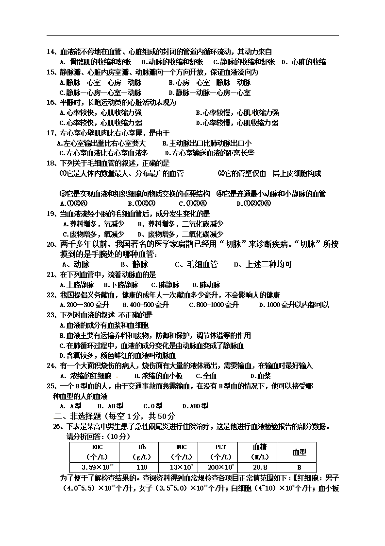 【推荐】4.4人体内物质的运输 章末测试（习题3 含答案）_02.png