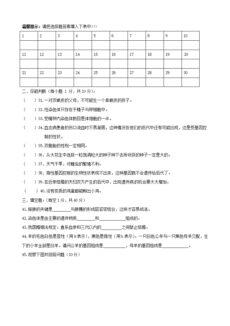 生物：单元测试11（人教版八年级下）_04.png
