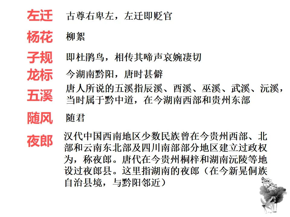 4 古代诗歌四首 闻王昌龄左迁龙标遥有此寄 课件_04.webp