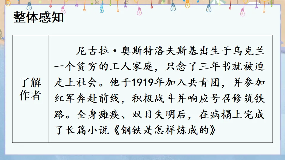 名著导读 《钢铁是怎样炼成的》 摘抄和做笔记（课件1）_03.webp