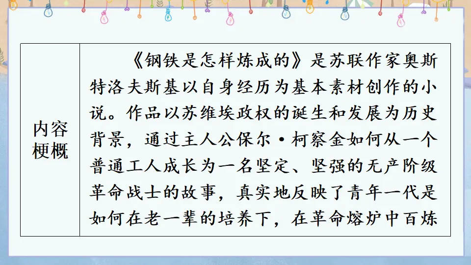 名著导读 《钢铁是怎样炼成的》 摘抄和做笔记（课件1）_04.webp