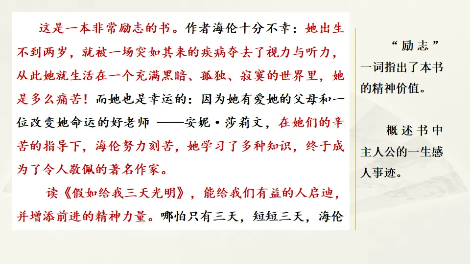 范文1：推荐一本好书《假如给我三天光明》（课件2）_02.webp