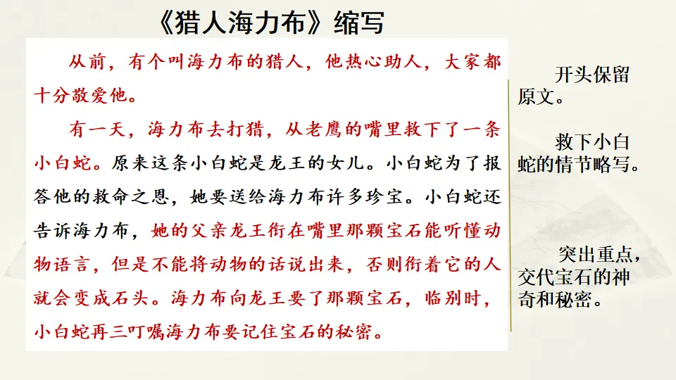 范文1：《猎人海力布》缩写（课件2）_01.webp