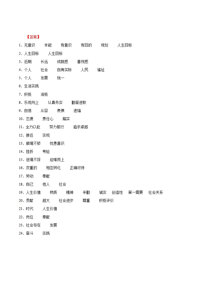 第四单元 追求美好人生（速记清单）（单元立意 思维导图 考点速记 素养提升 名言哲语 单元总结）-（统编版2024）_05.webp