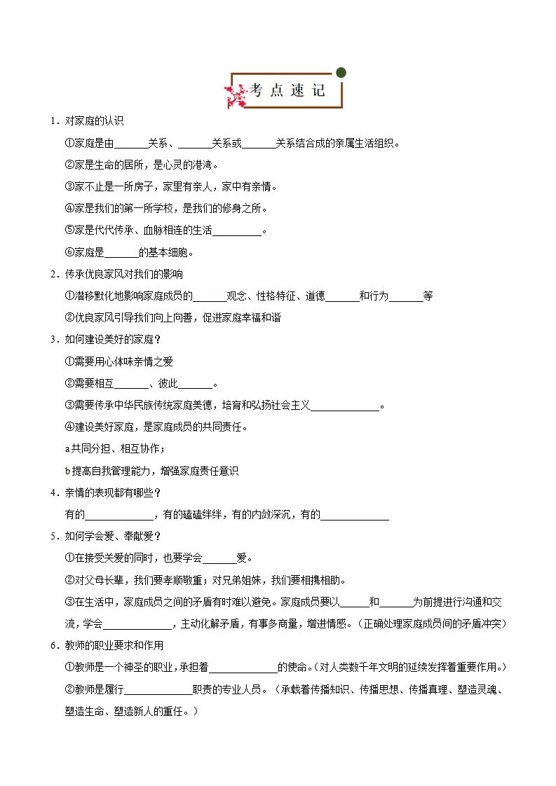 第二单元 成长的时空（速记清单）（单元立意 思维导图 考点速记 素养提升 名言哲语 单元总结）-（统编版2024）_02.webp