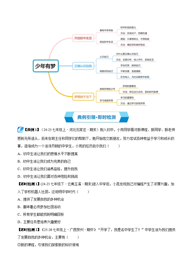 第一单元 少年有梦（期末复习讲义） 原卷版_02.webp