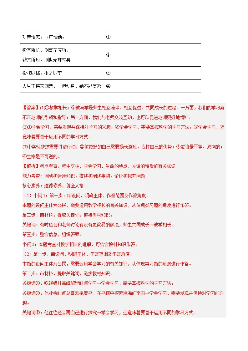专题08  生命可贵（高频非选择题20题）（解析版）_04.webp