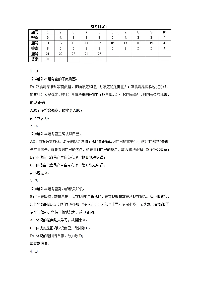 七年级道德与法治期末模拟试题三答案解析_01.webp