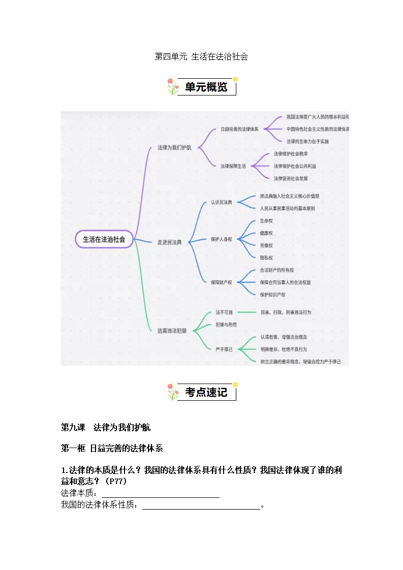 第四单元 生活在法治社会（知识清单）-（全国通用，统编版2024）_01.webp