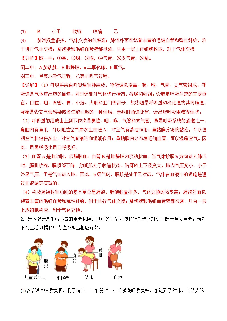 4.3.2 发生在肺内的气体交换（分层作业）（解析版）_07.webp