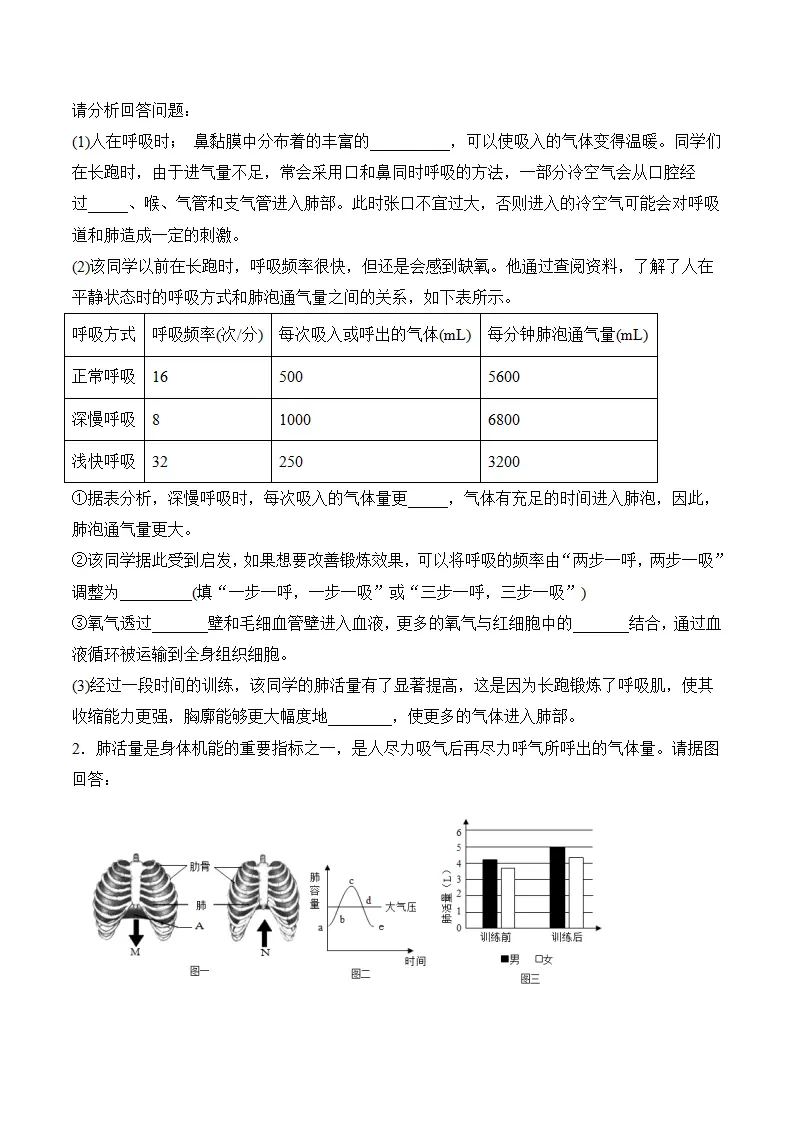 4.3.2 发生在肺内的气体交换（分层作业）（原卷版）_07.webp