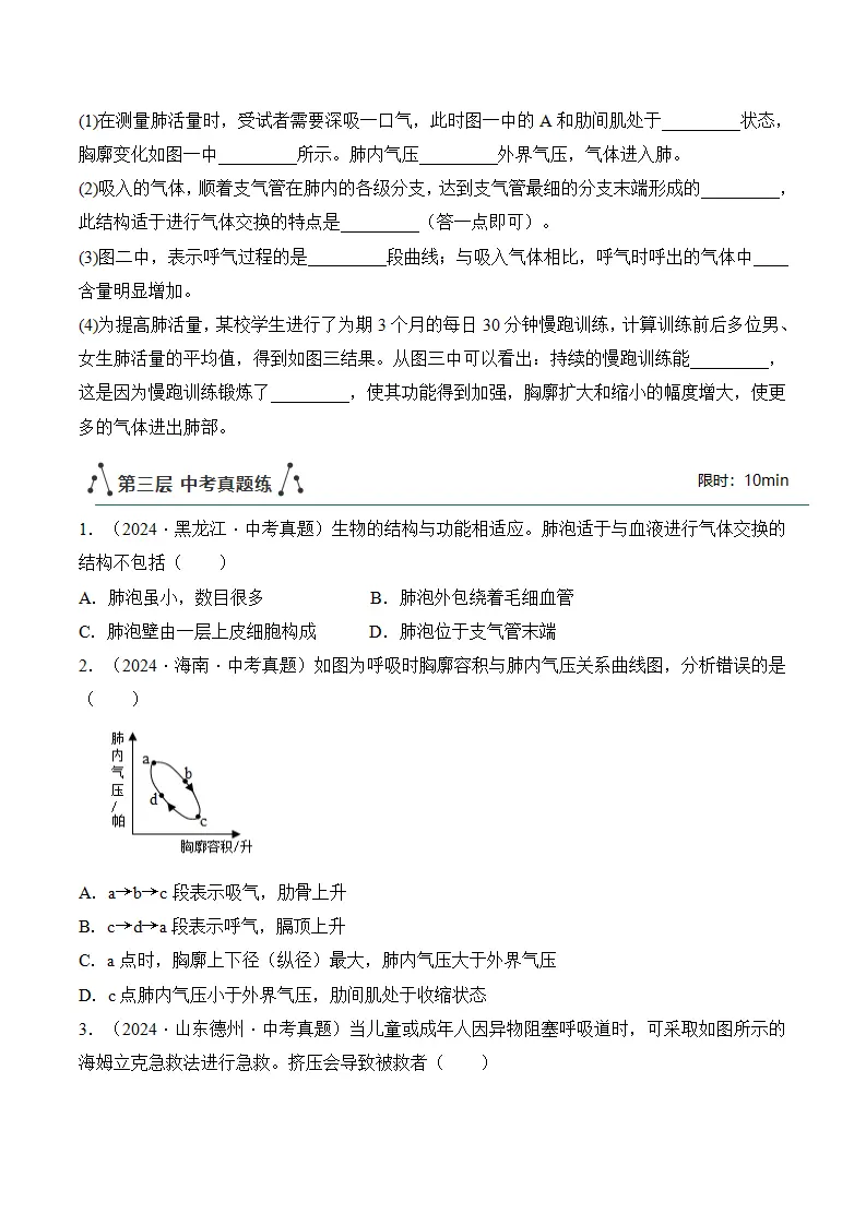 4.3.2 发生在肺内的气体交换（分层作业）（原卷版）_08.webp