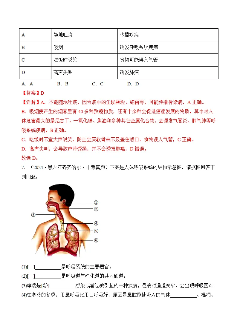 4.3.1 呼吸道对空气的处理（分层作业）（解析版）_14.webp