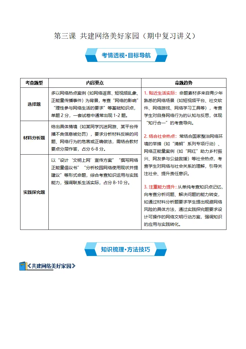 第三课 共建网络美好家园（期中复习讲义）（教师版）_01.webp