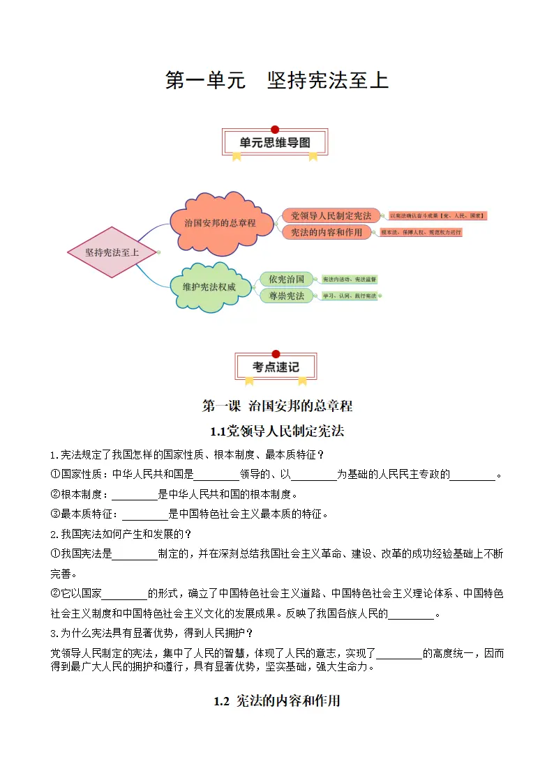 （2026版）第一单元 坚持宪法至上（知识清单）_01.webp