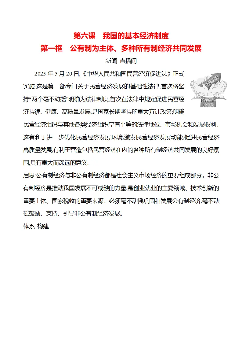 第三单元  第六课  第一框　公有制为主体、多种所有制经济共同发展_01.webp