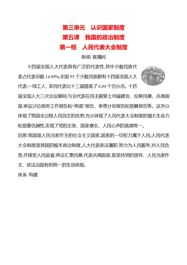 第三单元  第五课  第一框　人民代表大会制度_01.webp