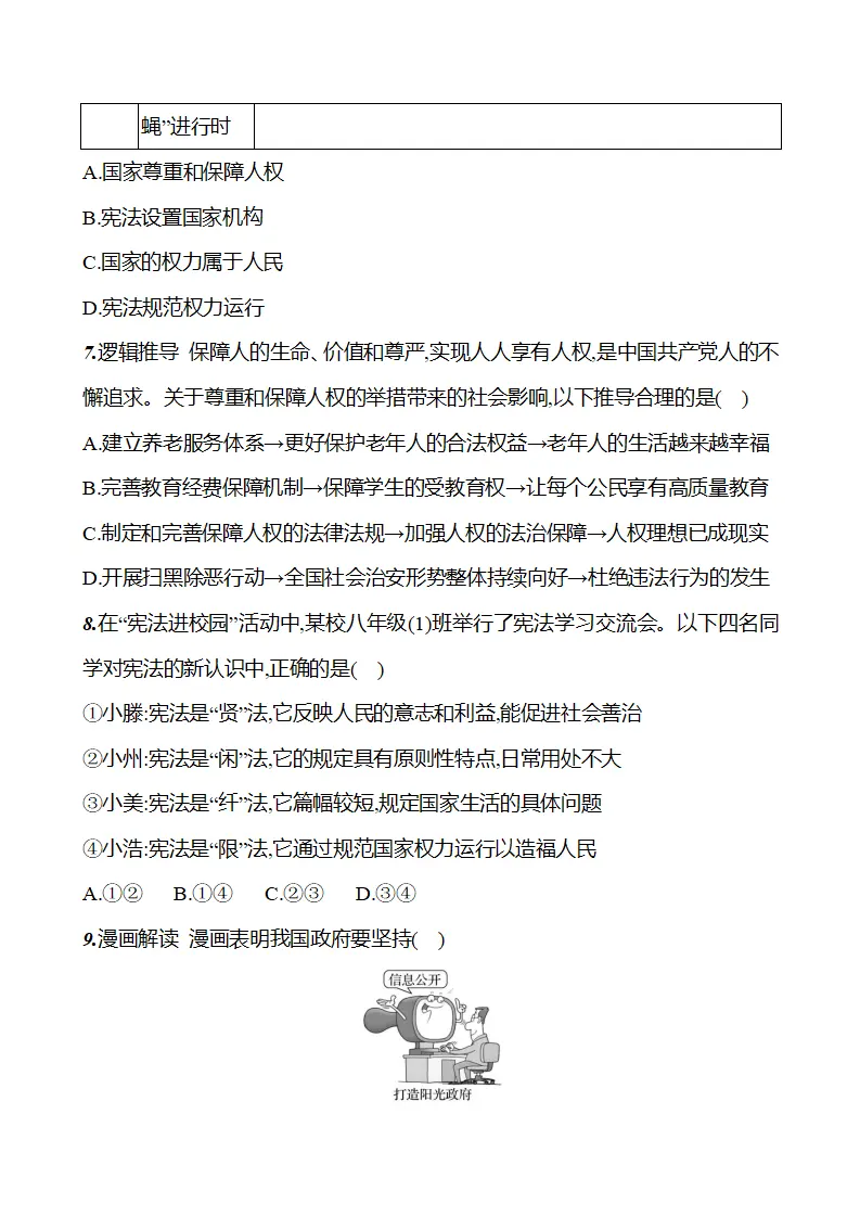第一单元  第一课  第二框　宪法的内容和作用 - 学生版_04.webp