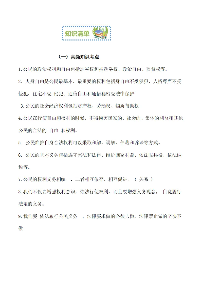 （2024版）八下第二单元 《理解权利义务》（考点清单）-（统编版）_03.webp