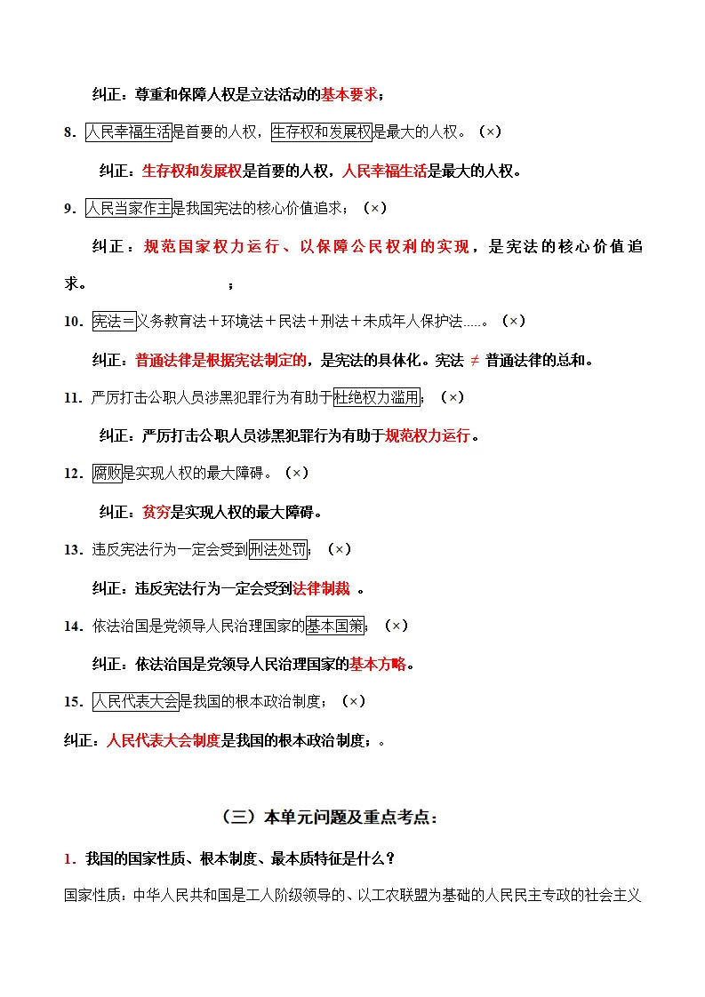 （2024版）八下第一单元 《坚持宪法至上》（考点清单）-（统编版）_04.webp