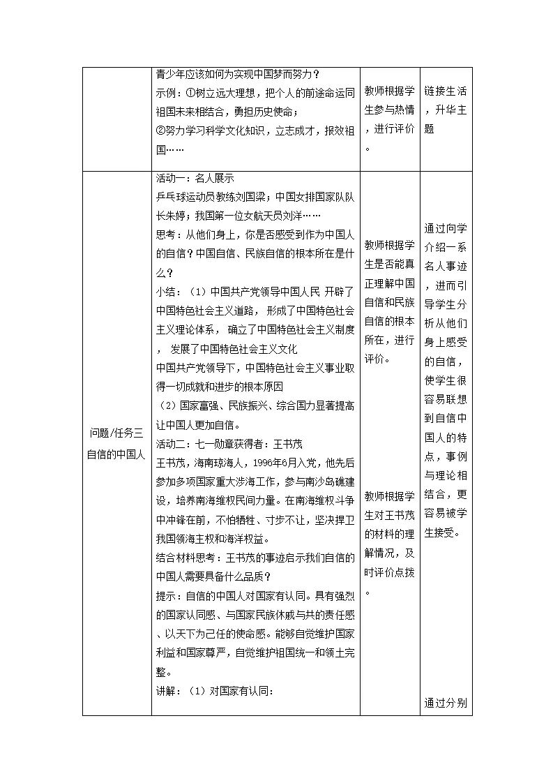 （大单元教学设计）道德与法治九上 8.2 共圆中国梦 教案_03.webp