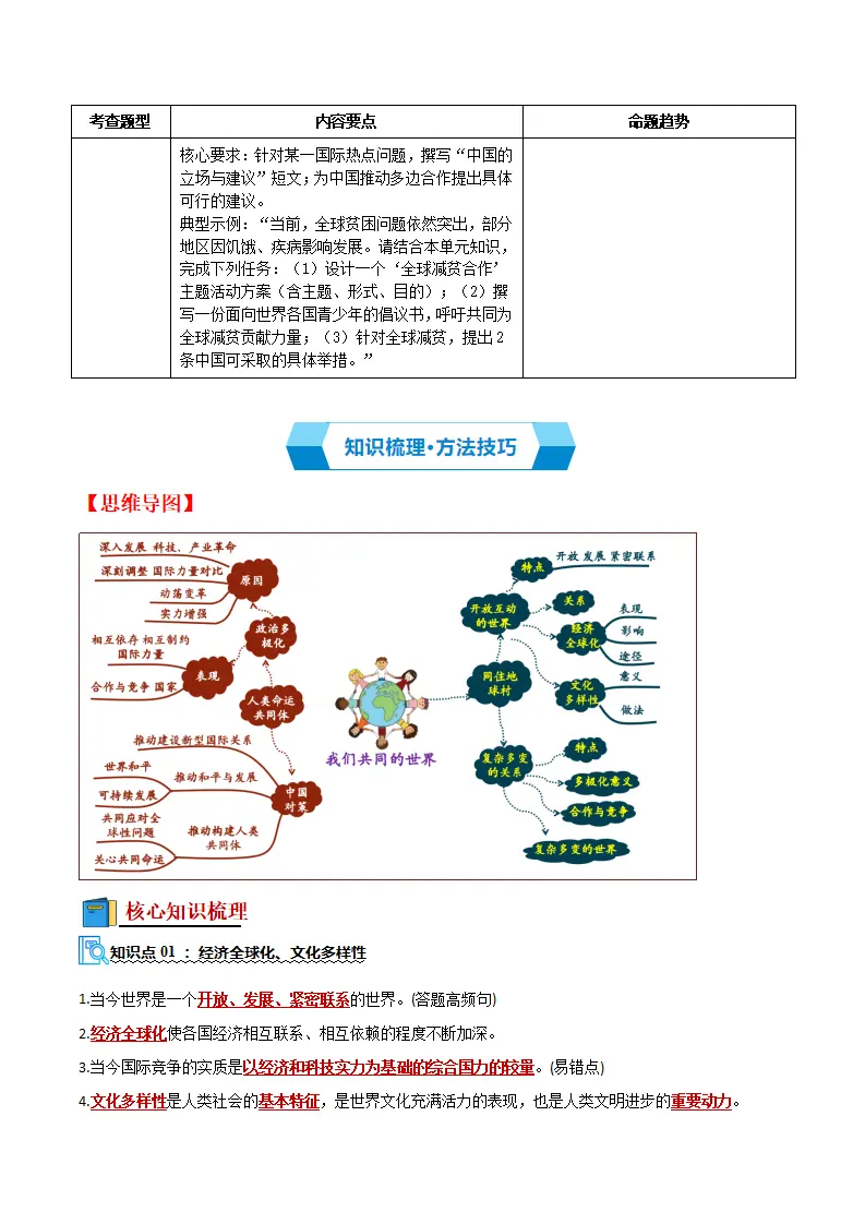 （2026版）第一单元 我们共同的世界（期末复习讲义）（解析版）_03.webp