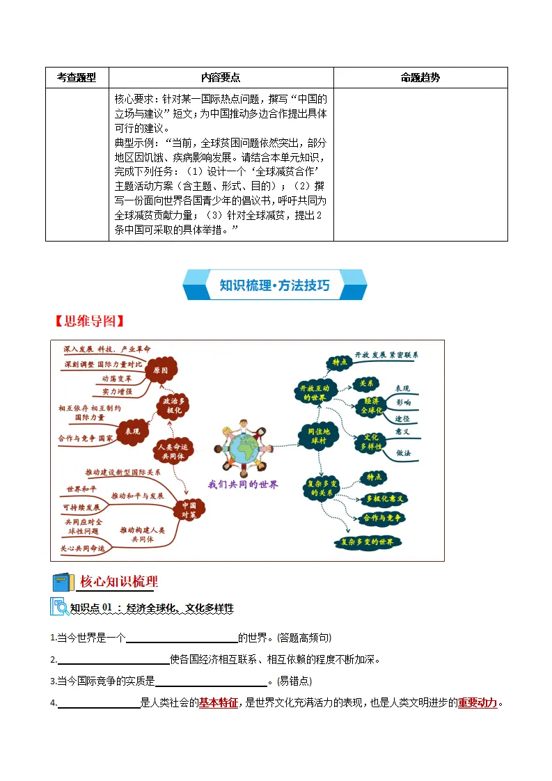 （2026版）第一单元 我们共同的世界（期末复习讲义）（原卷版）_03.webp