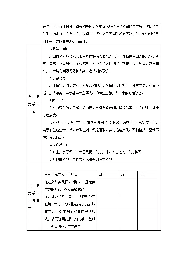 （大单元整体教学）第三单元 走向未来的少年 单元整体分析_04.webp